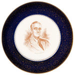 FDR FOUR C. 1944 CHINA PORTRAIT PLATES.