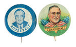 FDR GROUP OF SEVEN LITHO BUTTONS.