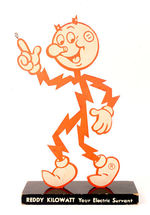 "REDDY KILOWATT YOUR ELECTRIC SERVANT" WOODEN DISPLAY.