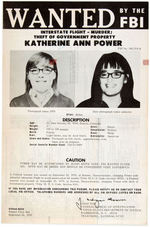 "WANTED BY THE FBI" FOUR POSTERS FOR STUDENT RADICALS SUSAN SAXE & KATHERINE POWER.