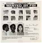 "WANTED BY THE FBI" SEVEN POSTERS FOR RADICAL BOMBERS OF THE 1970s.