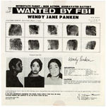 "WANTED BY THE FBI" SEVEN POSTERS FOR RADICAL BOMBERS OF THE 1970s.