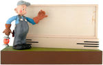 ANIMATED STORE DISPLAY WITH RAILROAD WORKER.