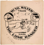 “HI-YO, SILVER= THE LONE RANGER” TRADE MARK PROTOTYPE DESIGN ORIGINAL ART.