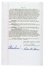 THE LONE RANGER RADIO SHOW ACTORS EARLE GRASER/BRACE BEEMER SIGNED CONTRACT W/GEO. TRENDLE & PHOTO.