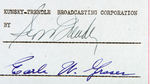 THE LONE RANGER RADIO SHOW ACTORS EARLE GRASER/BRACE BEEMER SIGNED CONTRACT W/GEO. TRENDLE & PHOTO.