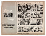 “THE LONE RANGER” KING FEATURES SYNDICATE COMIC STRIP PROMO FOLDER.