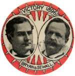 "VICTORY 1896 BRYAN & SEWALL" RARE JUGATE HAKE #5.
