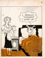 CHIC YOUNG “BLONDIE” 1958 DAILY COMIC STRIP ORIGINAL ART.