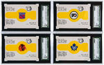 1973-74 O-PEE-CHEE HOCKEY RINGS CARD LOT OF 17 - ALL SGC-GRADED.