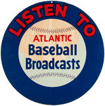 "ATLANTIC BASEBALL BROADCASTS" SIGN.