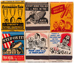 WORLD WAR II ANTI-AXIS MATCHBOOK LOT.