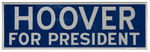 “AL SMITH/HOOVER FOR PRESIDENT” PAIR OF ALUMINUM 1928 LICENSE PLATE STYLE SIGNS.