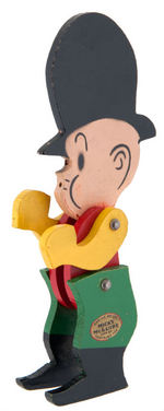 TOONERVILLE TROLLEY CHARACTER “MICKEY McGUIRE” JOINTED WOOD FIGURE.