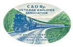 "C&O RY. VETERAN EMPLOYES ASSOCIATION" 1931 CONVENTION BUTTON.