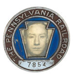 "THE PENNSYLVANIA RAILROAD" EMPLOYEE'S PHOTOGRAPHIC BADGE.