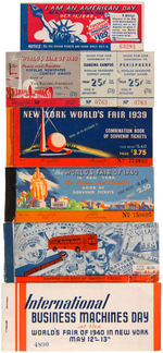 NYWF 1939-40 EXHIBITOR PASSES/TICKET BOOKS/ TICKETS 19 PIECE LOT.