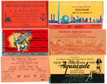 NYWF 1939-40 EXHIBITOR PASSES/TICKET BOOKS/ TICKETS 19 PIECE LOT.