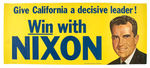 NIXON FOR GOVERNOR/NIXON AGNEW JUGATE PAPER POSTERS.