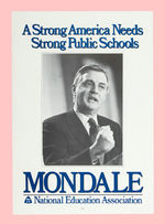 MONDALE/FERRARO TWO PERSONAL APPEARANCE AND THREE EDUCATION THEMED POSTERS.