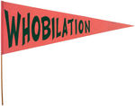 "THE GRINCH" MOVIE PROP "WHOBILATION" PENNANT TRIO.