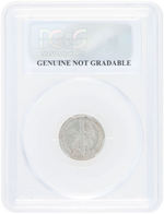 10C MERCURY DIME 1921 PCGS GENUINE CLEANING - XF DETAILS.