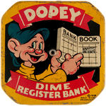 "SNOW WHITE AND THE SEVEN DWARFS" &"DOPEY" DIME REGISTER BANK PAIR.