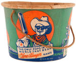 "THE LONE RANGER SILVER BULLET POPS" BUCKET.