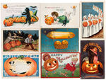 HALLOWEEN - PUMPKIN/JACK-O-LANTERN POSTCARD LOT.