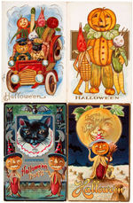 HALLOWEEN VEGETABLE PEOPLE POSTCARD LOT.