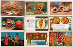 HALLOWEEN VEGETABLE PEOPLE POSTCARD LOT.