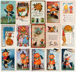 HALLOWEEN VEGETABLE PEOPLE POSTCARD LOT.