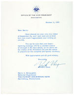 NIXON AS VP SIGNED LETTER REFERENCING IKE’S HEART ATTACK.