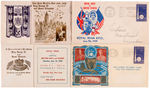 NYWF 1939-40 ROYALTY/ RAILROAD/ FLEET WEEK LOT OF 24 DIFFERENT COMMEMORATIVE POSTAL ENVELOPES.