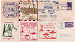 NYWF 1939-40 ROYALTY/ RAILROAD/ FLEET WEEK LOT OF 24 DIFFERENT COMMEMORATIVE POSTAL ENVELOPES.