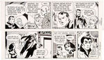 FRED FREDERICKS MANDRAKE THE MAGICIAN LOT OF FIVE ORIGINAL ART DAILY STRIPS.