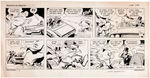 FRED FREDERICKS MANDRAKE THE MAGICIAN SUNDAY PAGE ORIGINAL ART PAIR.