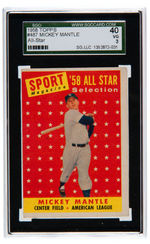 MICKEY MANTLE 1958 & 1959 TOPPS SGC CARD PAIR.