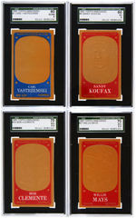 TOPPS EMBOSSED 1965 SGC CARD LOT.