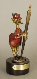 “THE BARKSTER BY CARL BARKS” SIGNED LIMITED EDITION BRONZE FIGURE.