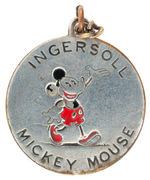 "MICKEY MOUSE INGERSOLL" FIRST ENGLISH POCKET WATCH WITH FOB & BOX.