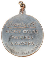 "MICKEY MOUSE INGERSOLL" FIRST ENGLISH POCKET WATCH WITH FOB & BOX.