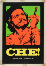 SCARCE MOVIE POSTER FOR "CHE!" FEATURING NEON IMAGE OF GUEVARA SMOKING CIGAR.