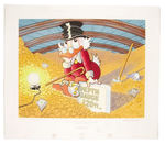 “CARL BARKS STUDIO” UNCLE SCROOGE SIGNED AND NUMBERED LIMITED EDITION SERI-GRAPH.