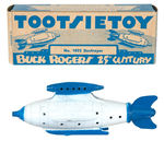 "BUCK ROGERS TOOTSIETOY" BOXED SET OF SHIPS.