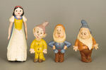 SNOW WHITE AND THE SEVEN DWARFS RARE COMPLETE FIGURE SET BY SEIBERLING LATEX PRODUCTS CO.