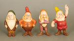 SNOW WHITE AND THE SEVEN DWARFS RARE COMPLETE FIGURE SET BY SEIBERLING LATEX PRODUCTS CO.