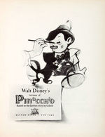 "WALT DISNEY'S VERSION OF PINOCCHIO" EXTREMELY LIMITED BOOK.