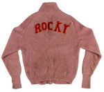 "ROCKY" MOVIE COSTUME SWEATER & KNIT HAT.