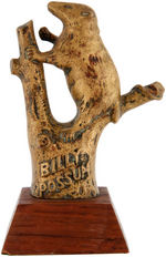 "BILLY POSSUM" IN TREE SOLID BRASS FIGURAL FOR TAFT.